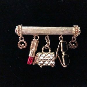 Fun St John Cosmo Bar Pin with Charms.